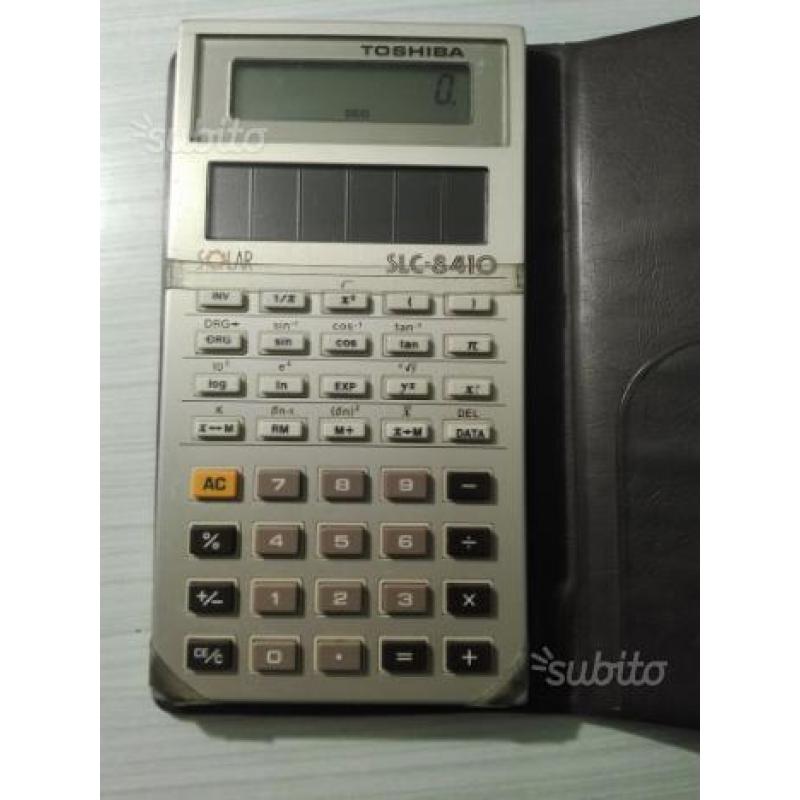 Calcolatrice scientifica solare Toshiba anni 80