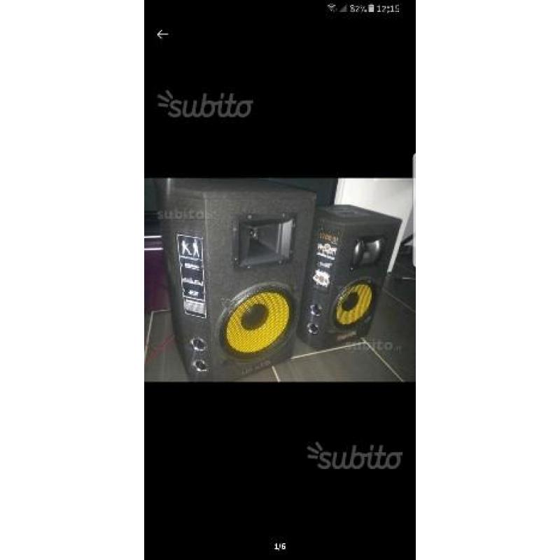 Casse amplificate impianto karaoke