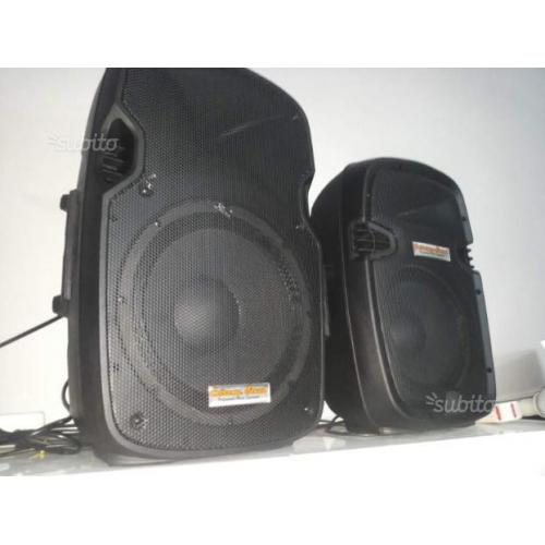 Casse amplificate impianto karaoke