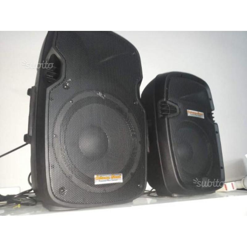 Casse amplificate impianto karaoke