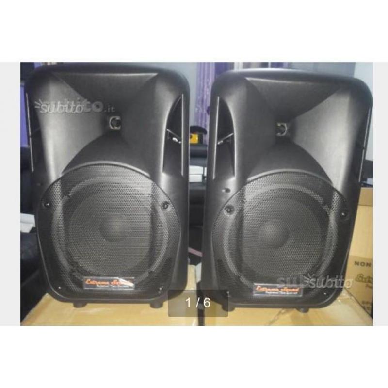 Casse amplificate impianto karaoke