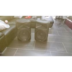Impianto karaoke casse amplificate