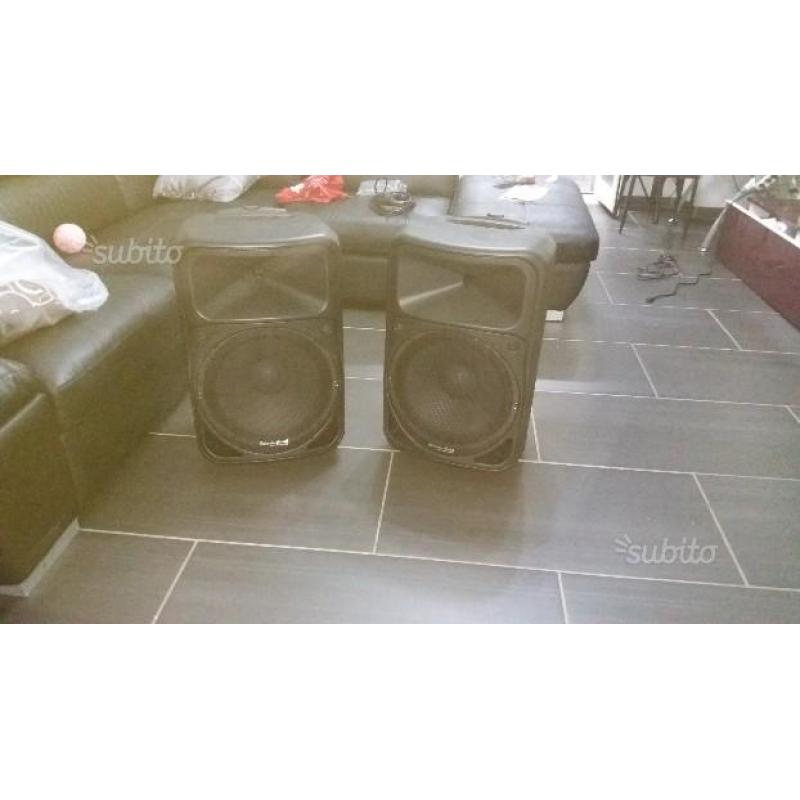 Impianto karaoke casse amplificate