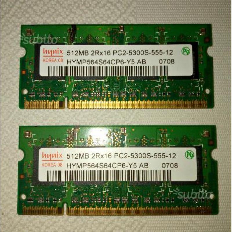 Moduli RAM x pc portatile (notebook/netbook) 1 GB