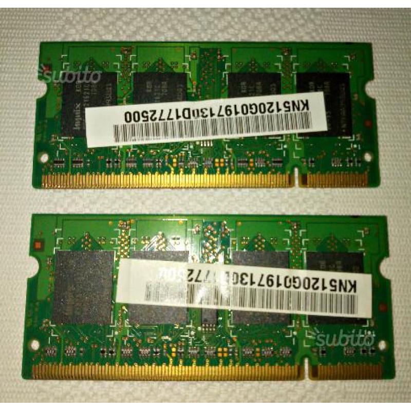 Moduli RAM x pc portatile (notebook/netbook) 1 GB