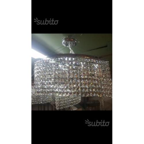 Lampadario occhio in cristallo 6 luci