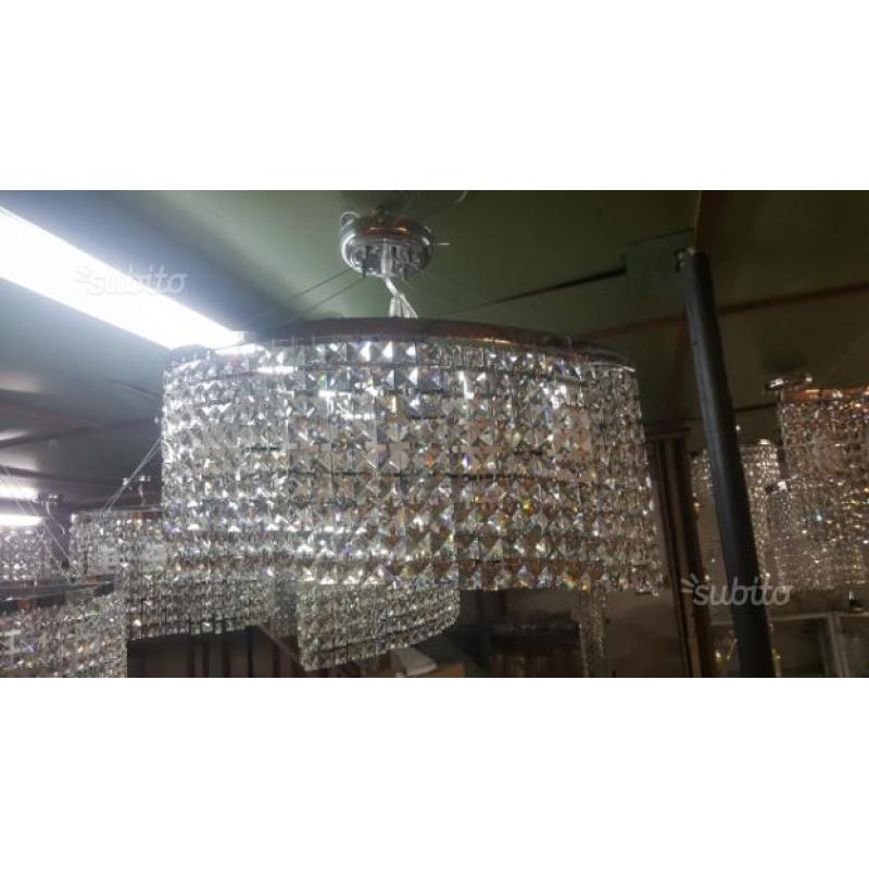 Lampadario occhio in cristallo 6 luci