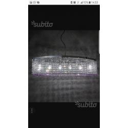 Lampadario occhio in cristallo 6 luci