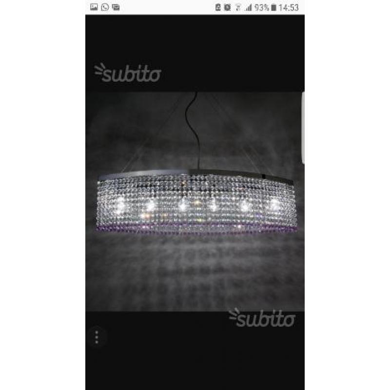 Lampadario occhio in cristallo 6 luci
