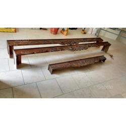 Ferma tende in legno lavorato