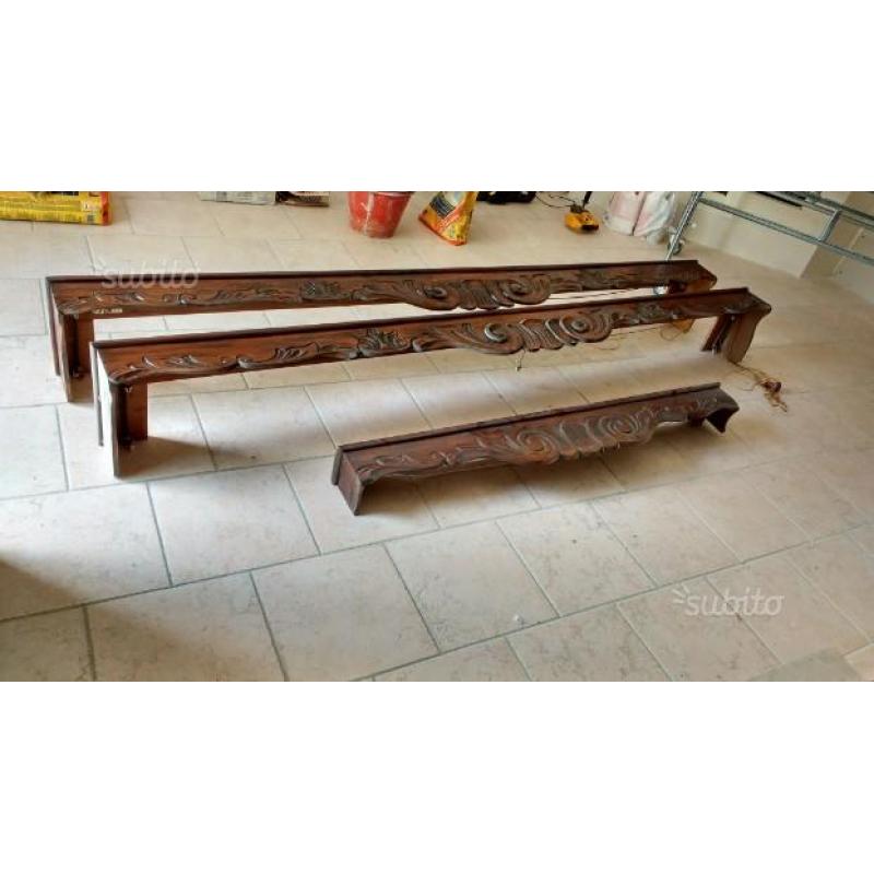 Ferma tende in legno lavorato
