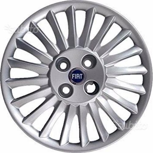 Set copricerchi auto fiat punto logo rosso blu r15