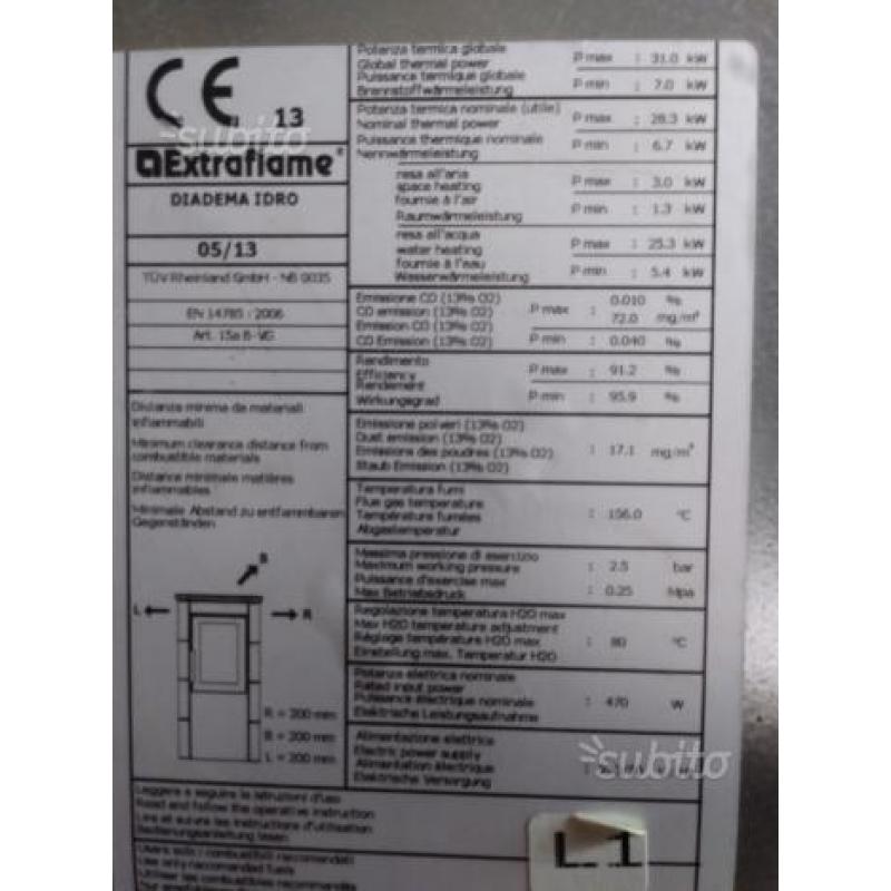Stufa idro NORDICA DIADEMA 31 kw
