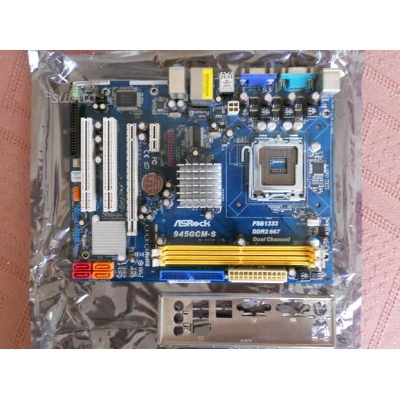 Scheda madre asrock 945GCM-S lga 775 con imballi