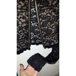 Giacca mangano nuova nera pizzo s m 42