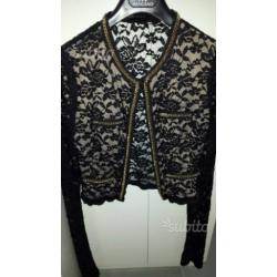 Giacca mangano nuova nera pizzo s m 42
