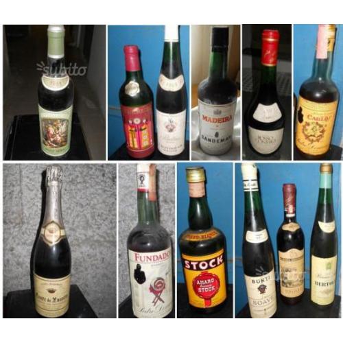 Grande Lotto 20 Bottiglie Liquori Vini Vintage