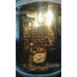 Presepe damigiana vetro