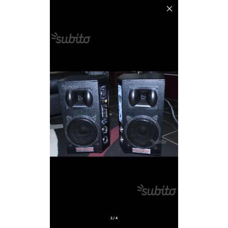 Casse amplificate impianto karaoke